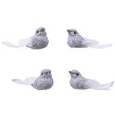 Decoris Clip-On Foam Bird with Glitter and Feathers 5cm - 2 Assorted
